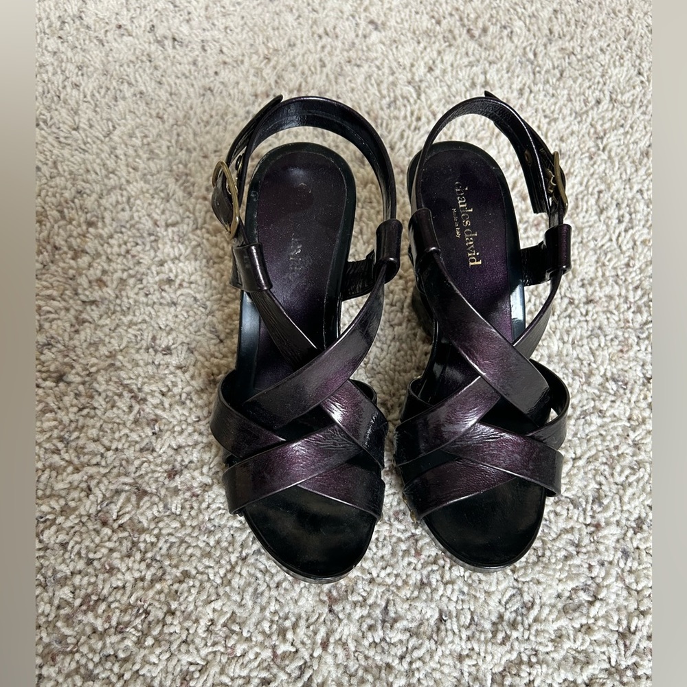 Charles David Cut Out Heel Wedges - Size 6 - Good Used Condition